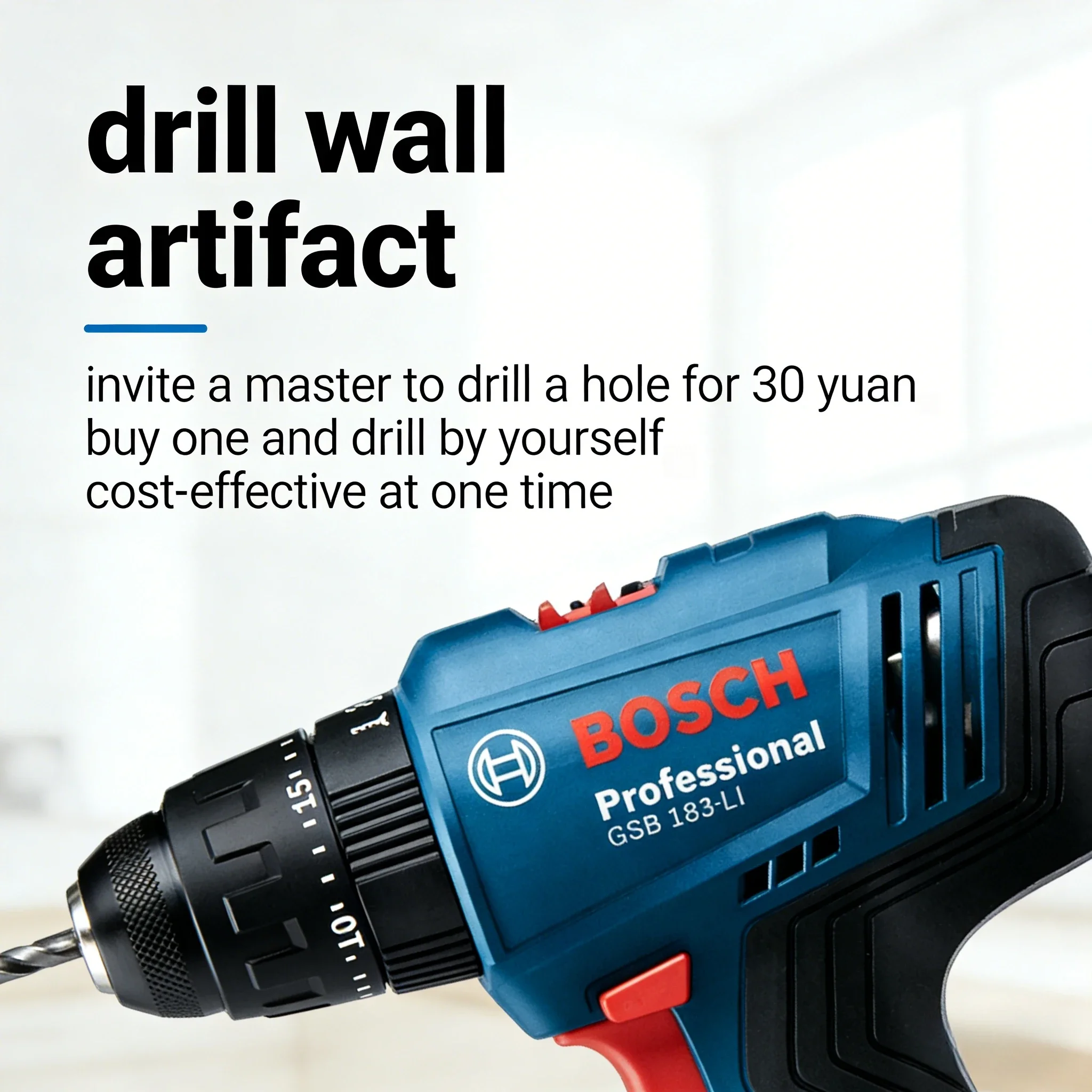 Brushless Cordless Electric Drill 18V - Bosch GSB183-LI 18V Cordless Impact Drill