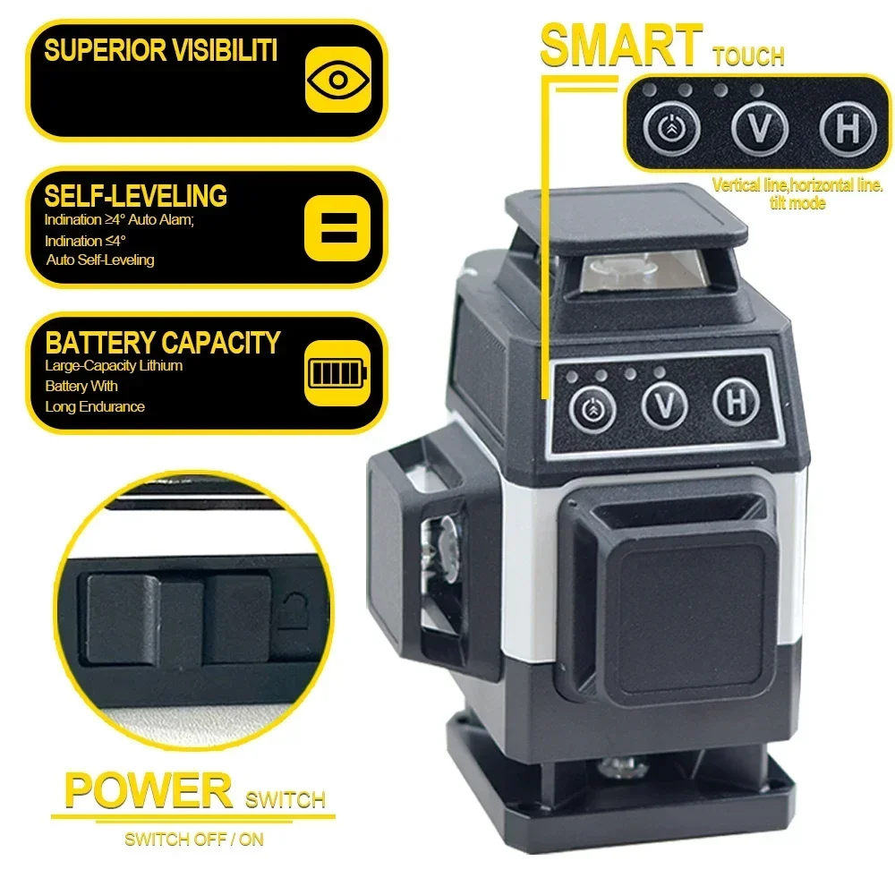 16 Lines Laser Level 4D Self L - Laser Level 16 Lines 4D Green ulasan dan harga