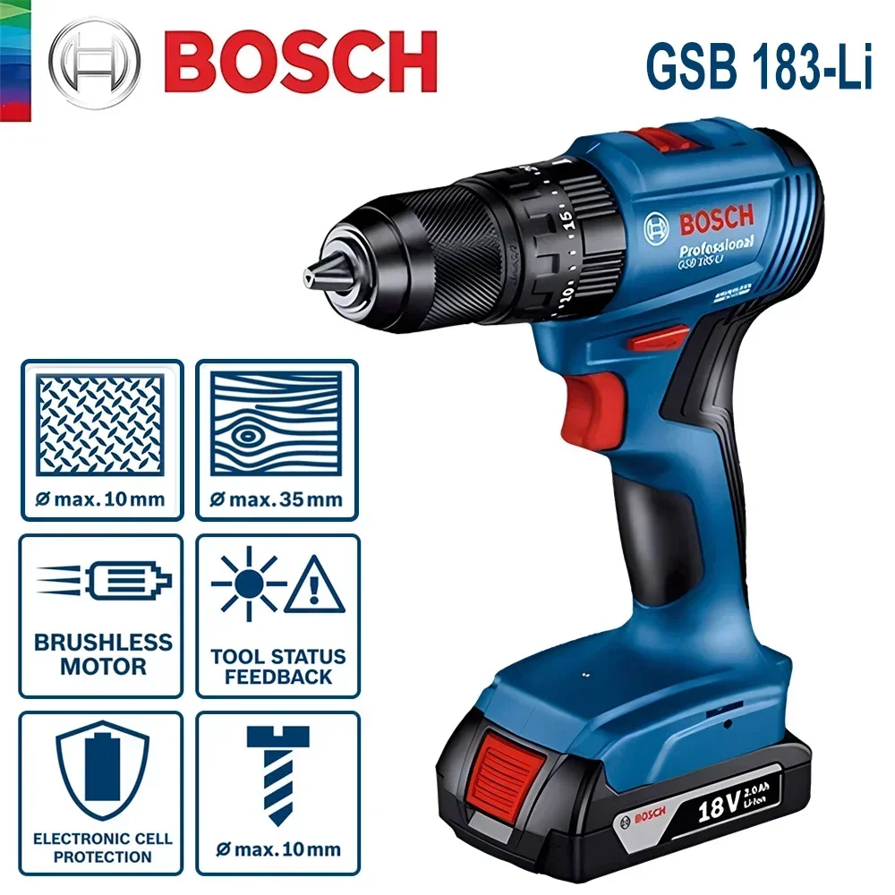Bosch GSB183-LI 18V Cordless I - Brushless Cordless Electric Drill 18V ulasan dan harga